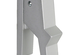 Poignée de crémone aluminium à 1 fourche fixation invisible - ARGENTA - 518101