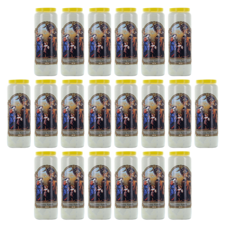 Lot de 20 Bougies de neuvaine Sainte Famille