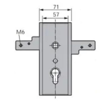 Serrure de garage verouillage horizontal sans ressort épaisseur 29mm - WSS - 16550000010