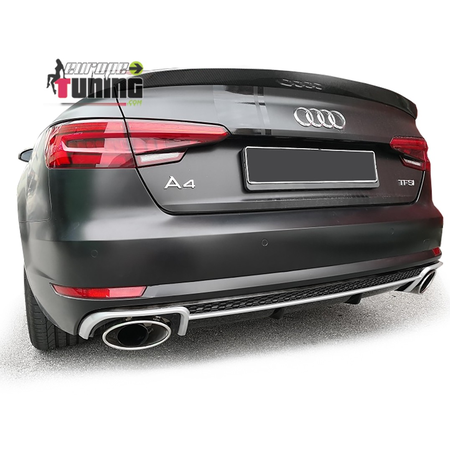 DIFFUSEUR SPORT PACK RS4 AVEC DOUBLE SORTIE POUR AUDI A4 B9 2015-2019 (04986)