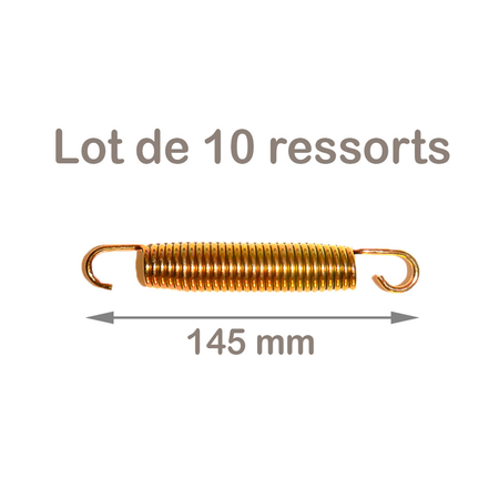 Lot de 10 ressorts Gold 145mm pour trampoline de jardin