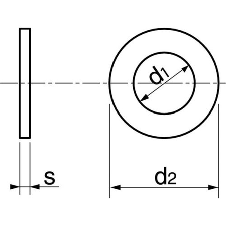 Rondelle plate A2 DIN 433 10X18X1,6 boîte de 100 - ACTON - 6251010