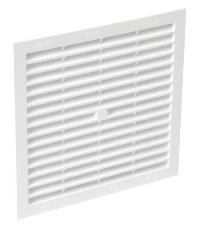 Grille de ventilation en applique Type 200cm² carrée 178x178mm - NICOLL - 1B214