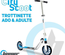 Trottinette mécanique - Adulte/Ados - Beeper City Scoot - Roues 8'' - Suspension avant - Cadre Blanc - Sans frein guidon