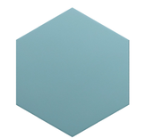 COIMBRA AZURE 30636 - Carrelage 17,5x20 cm hexagonal uni aspect carreaux de ciment bleu azur