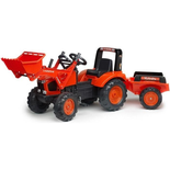 Tractopelle a pédales FALK Kubota M135Gx avec pelle et remorque - Mixte - a partir de 3 ans