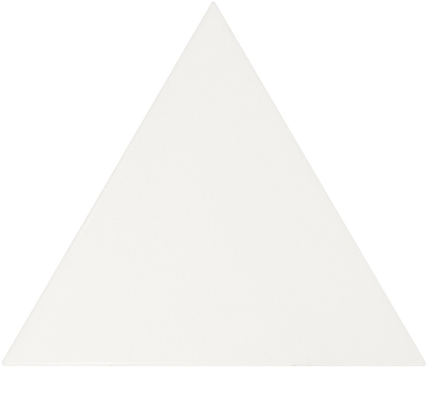 SCALE TRIANGOLO WHITE - Faience triangulaire 10,8x12,4 cm blanc brillant
