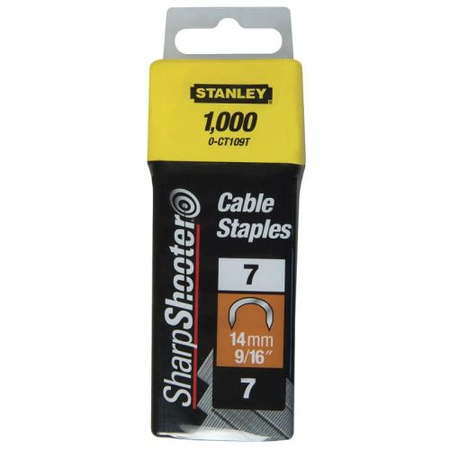 Agrafes cavaliers 14mm type 7 boîte de 1000 - STANLEY - 1-CT109T