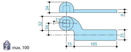 Bras inférieur déporté 20mm gauche - MAB - AC3