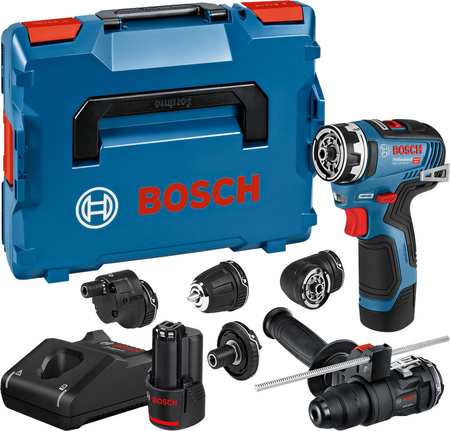 Perceuse-visseuse 12V GSR 12V-35 FC + 2 batteries GBA 3Ah + chargeur + coffret L-BOXX - BOSCH - 06019H3008