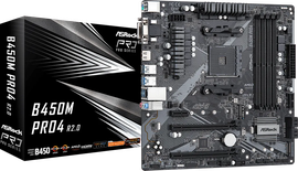 Carte Mère ASRock B450M Pro4 R2.0 (AM4) Micro ATX