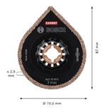 Lame de scie oscillante Carbure 3 MAX AVZ70RT4 D70 - BOSCH EXPERT - 2608900041