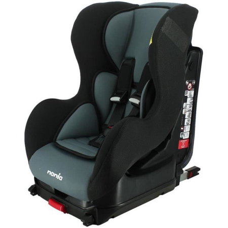 Siege Auto  NANIA COSMO - Isofix -Groupe 0/1 (0-18Kg) - Dos route 0-10Kg - Inclinable - Access gris - Fabriqué en France