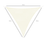 Voile d'ombrage triangulaire 4 x 4 x 4 m crème
