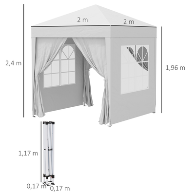 Tonnelle barnum pliable 2x2x2,55 m