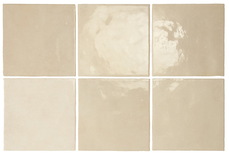 ARTISAN OCHRE - Faience 13,2x13,2 cm  aspect zellige brillant beige Taille 13.2 x 13.2 cm