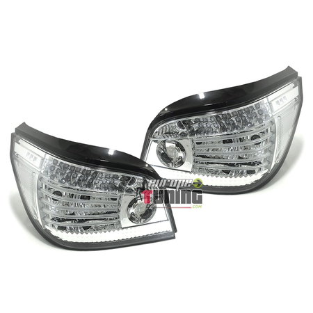 FEUX CELIS LEDS CHROME BMW SERIE 5 E60 BERLINE PHASE 1 2003-2007 (14222)