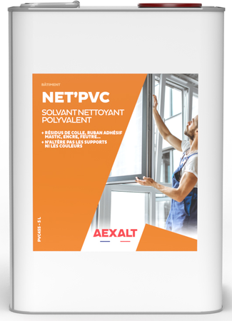 Solvant nettoyant polyvalent PVC bidon de 5L - AEXALT - PVC455