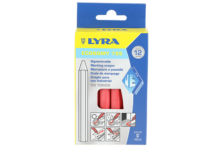 12 craies de marquage 11x110mm rouges - LYRA - L4850017