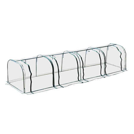 Serre de jardin tunnel bâche PVC métal époxy vert