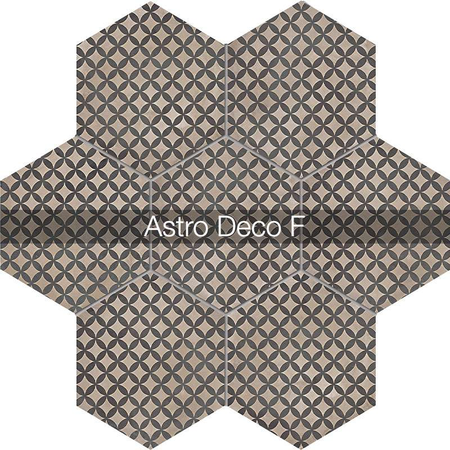 TERRA ASTRO HEXA - 25x21,6cm - GRIS - Carrelage aspect ciment vieilli