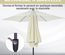 Parasol inclinable de jardin Ø 2,7 m alu. polyester