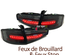 FEUX NOIRS A LED SEQUENTIELS DYNAMIQUES AUDI A4 B8 BERLINE PH2 A AMPOULES DE SERIE (05587)