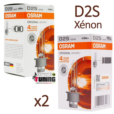 2 AMPOULES XENON D2S OSRAM XENARC ORIGINAL 4500K 35W 85V (05439)