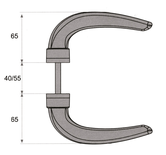 Béquille double HORUS pour alu et métal finition blanc - HOPPE - 2051_32