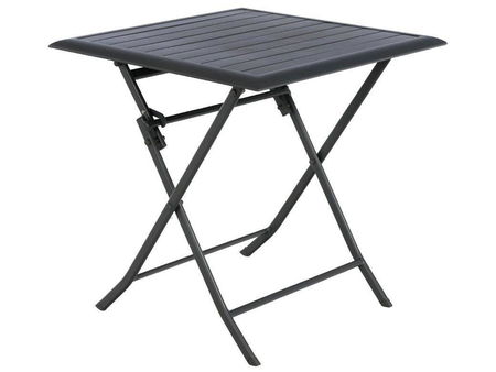 Table de jardin carrée Azua 2 places Graphite - Hespéride