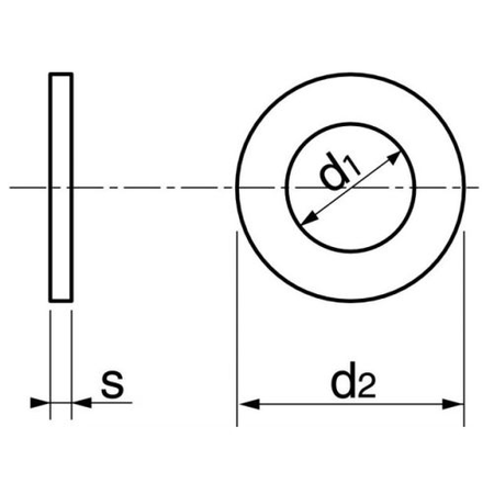 Rondelle plate découpée inox A2 DIN 125 A 6X12X1.6 boîte de 200 - ACTON - 625086