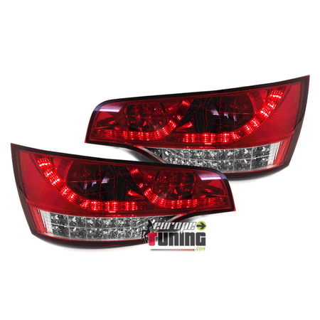 FEUX ARRIERES ROUGES CLAIRS A LED AUDI Q7 2005-2009 (14576)