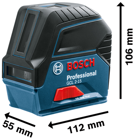 Laser point et ligne 3x1,5V GCL 2-15 (sans batterie ni chargeur) en boîte carton - BOSCH - 0601066E00