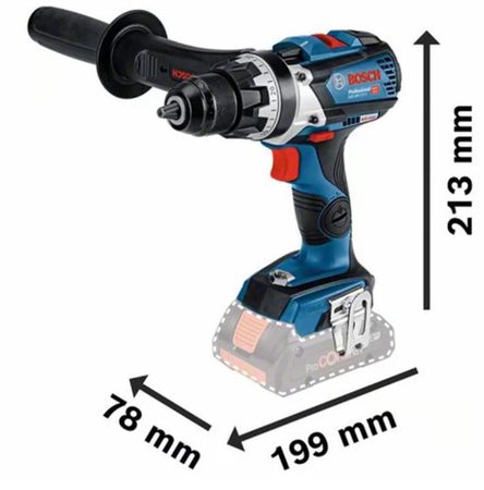 Perceuse-visseuse 18V GSR 18V-110 C (sans batterie ni chargeur) + L-BOXX - BOSCH - 06019G0109