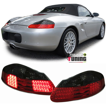 PAIRE DE FEUX A LED POUR PORSCHE BOXSTER 986 ROUGES NOIRS (11558)