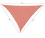 Voile d'ombrage 3x3x3m triangulaire rouge