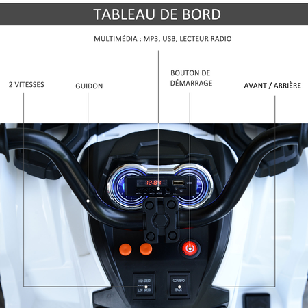 Voiture 4x4 quad buggy électrique enfant