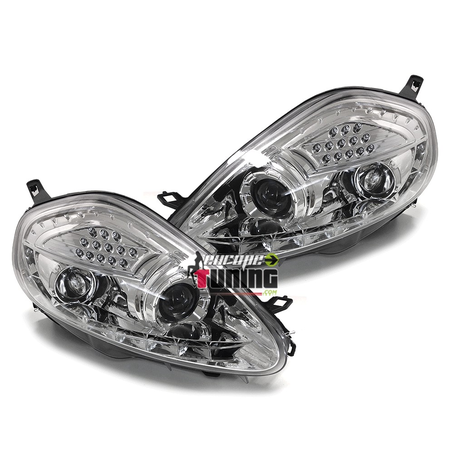 PHARES DEVIL EYES CHROM TUNING FIAT GRANDE PUNTO ELECTRIQUES (00824)