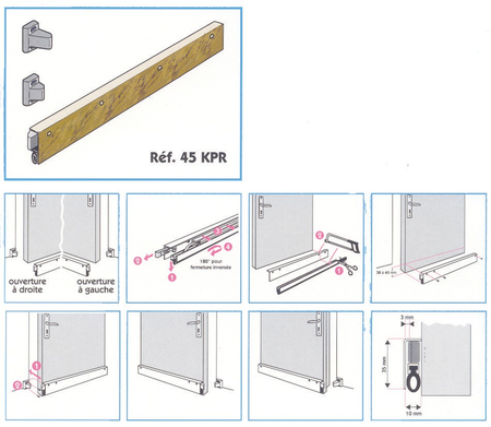 Plinthe automatique en applique KLOMATIC PRESTIGE blanc 1,03m - JEAN JOURJON - 045643