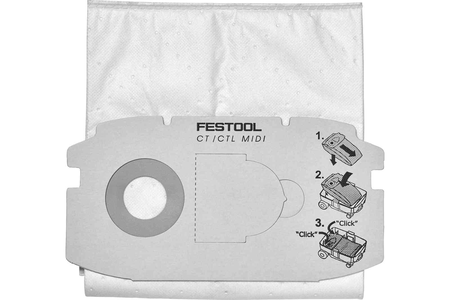 Sac-filtre SELFCLEAN pour aspirateur FIS-CTL Midi 5 pièces - FESTOOL - 498411