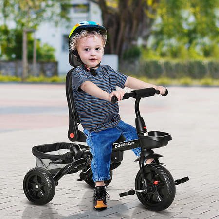 Tricycle enfant évolutif pliable multi-équipé métal PP