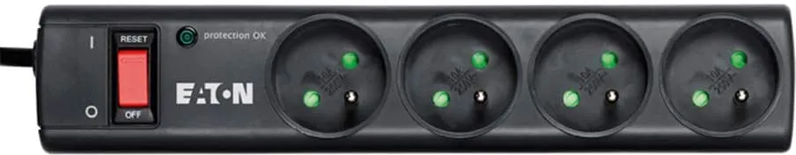 Multiprise Surtension Eaton Protection Strip 4 prises (Noir)