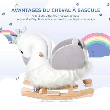 Cheval à bascule modèle cygne