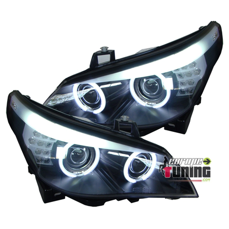 PHARES CCFL NOIRS ANGEL DEVIL EYES FEUX LED BMW SERIE 5 E60 & E61 PH 1 (03192)