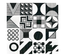CAPRICE DECO - PATCHWORK B&W - Carrelage 20x20 cm aspect carreaux de ciment noir et blanc