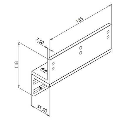 Fixation en Z pour Ventouses EF300-550 - SEWOSY - EF300/550Z