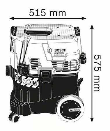 Aspirateur pour solide et liquide 1380W GAS 35 M AFC en boîte carton - BOSCH - 06019C31W0