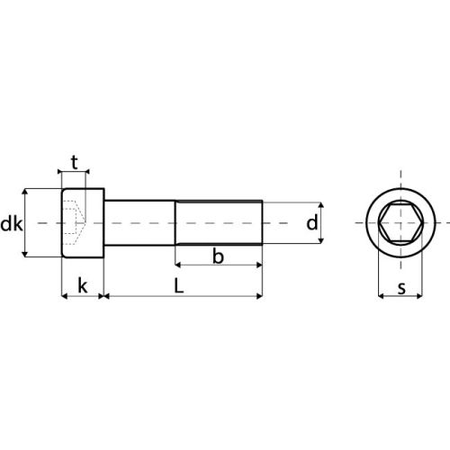 Vis métaux tête cylindrique 6 pans creux inox A2 DN 912 8X35 boîte de 100 - ACTON - 622018X35