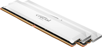 Kit Barrettes mémoire 32Go (2x16Go) DIMM DDR5 Crucial Pro OC Gaming 6000MHz (Blanc)