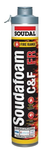 Mousse PU pistolable coupe-feu Soudafoam FR Click & Fix 750ml - SOUDAL - 146751
